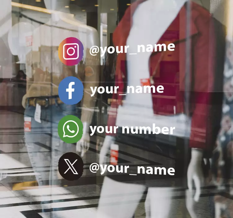 κοινωνικά μέσα dot εικονίδια βινυλίου σημάδι - TenStickers