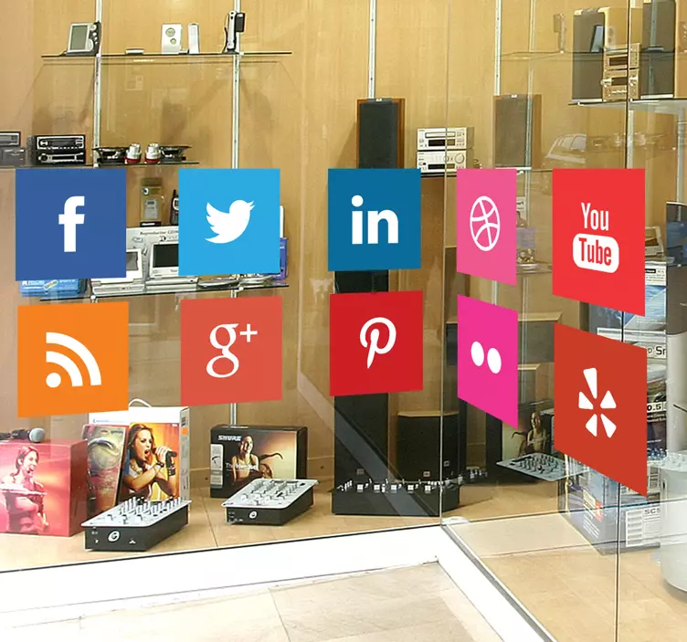 αυτοκόλλητο λογότυπου κοινωνικών μέσων - TenStickers