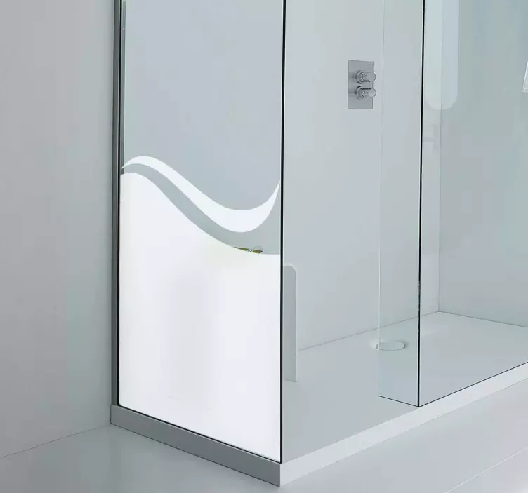 στερεά αφηρημένη σχεδίαση ντους αυτοκόλλητο οθόνης ντους - TenStickers