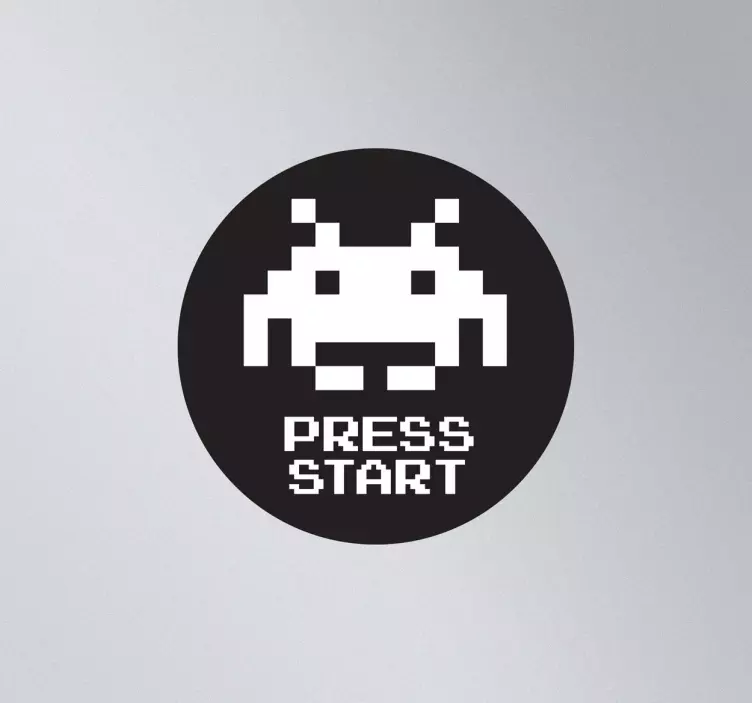 αυτοκόλλητο φορητού υπολογιστή space invader - TenStickers