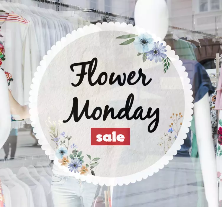 ειδικές διακοσμητικές διακοσμήσεις παραθύρου πλαισίου λουλουδιών - TenStickers