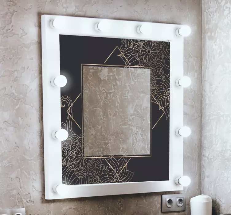 αυτοκόλλητο καθρέφτη λουλουδιών άνοιξη - TenStickers