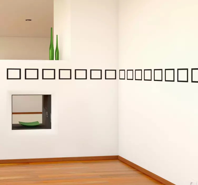 διακοσμητικά αυτοκόλλητα τετράγωνο περίγραμμα - TenStickers