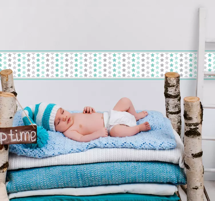 αυτοκόλλητο με αστέρια τοίχου περίγραμμα - TenStickers