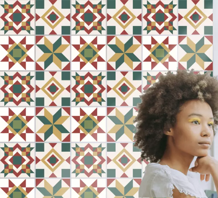 αυτοκόλλητο τοίχου με αστέρια τσιμέντου - TenStickers