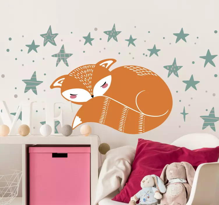 αστέρια με αλεπού σκανδιναβικού στιλ άγρια ζώα - TenStickers