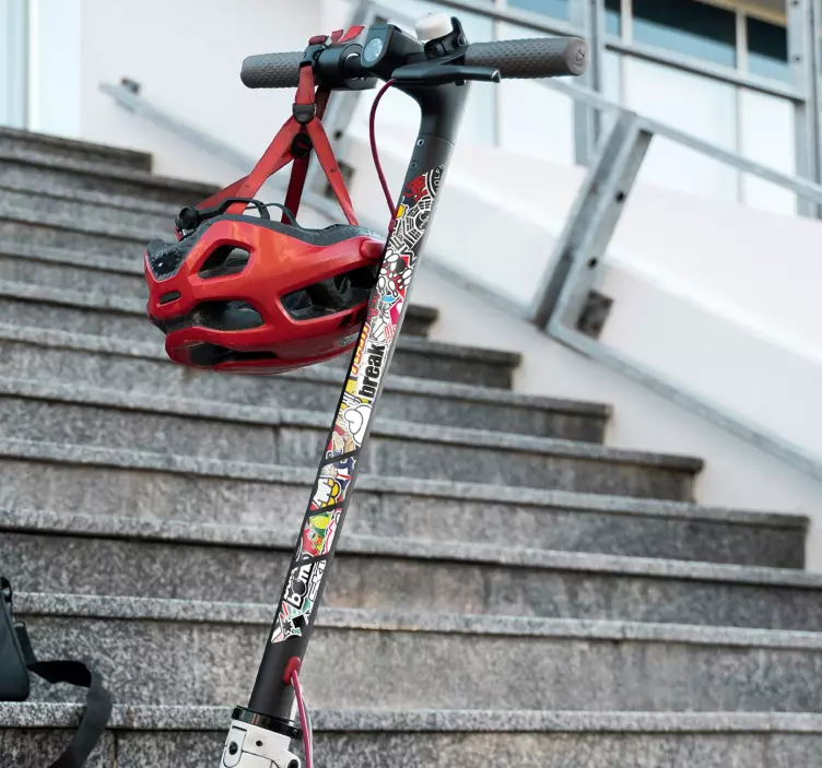 αυτοκόλλητο  σκούτερ Πατινέτε sticker bomb - TenStickers