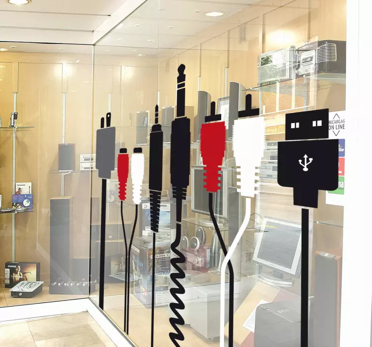 αυτοκόλλητο για κατάστημα ηλεκτρικών καλωδίων - TenStickers