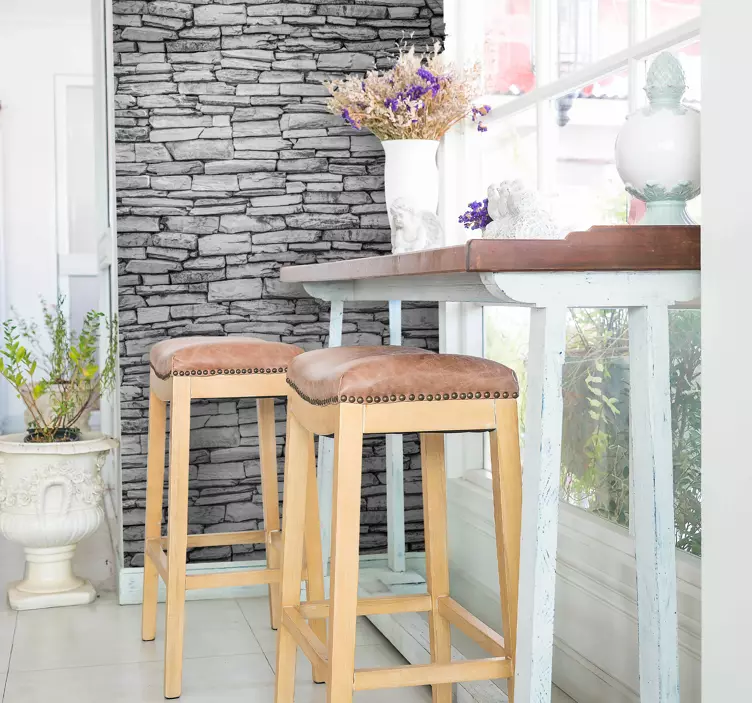 πέτρα τούβλο βινυλίου ταπετσαρία - TenStickers