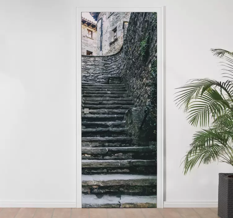 αυτοκόλλητο με πέτρινη σκάλα - TenStickers