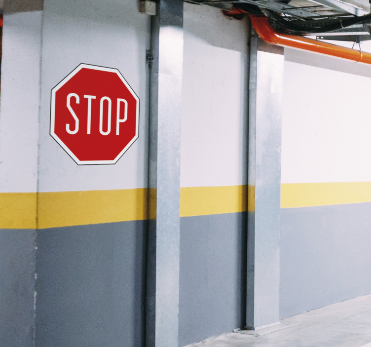 αυτοκόλλητο στοπ - TenStickers