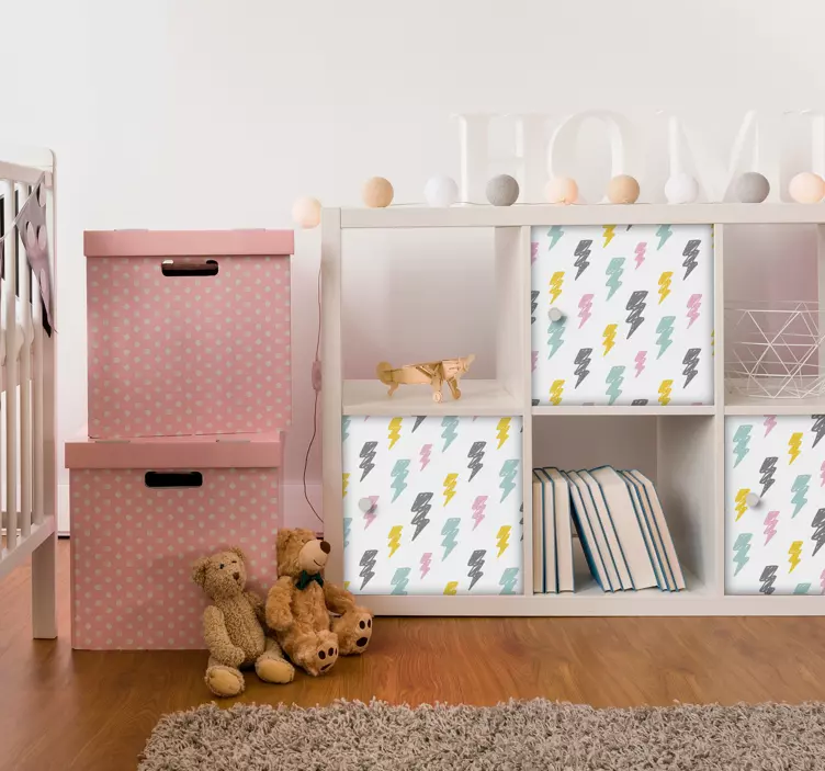 αυτοκόλλητο επίπλων μοτίβα καταιγίδας - TenStickers