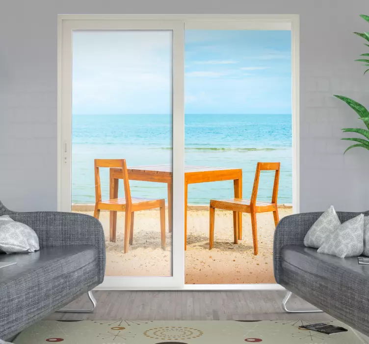 αυτοκόλλητο τοίχου βεράντα εικονογράφησης βεράντα - TenStickers