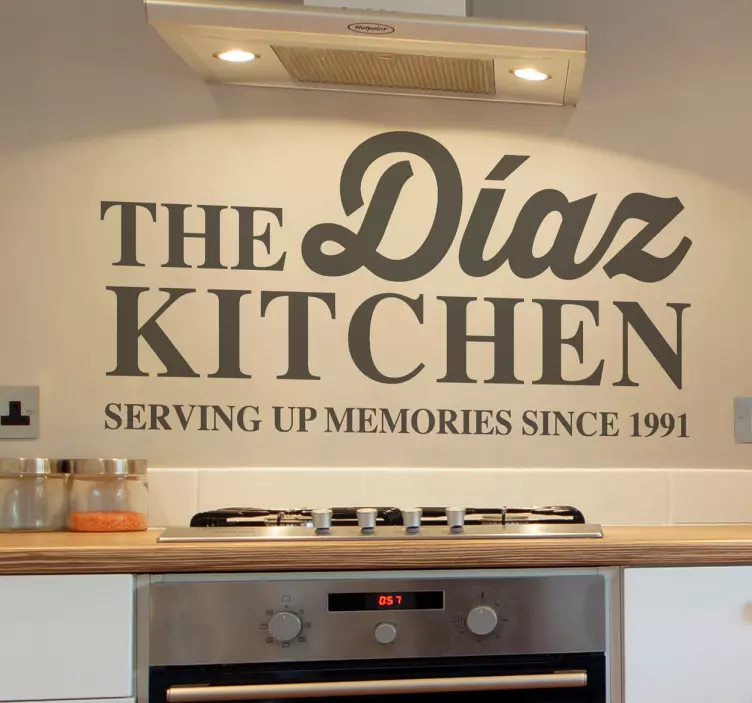 αυτοκόλλητο τοίχου για οικογενειακή κουζίνα - TenStickers