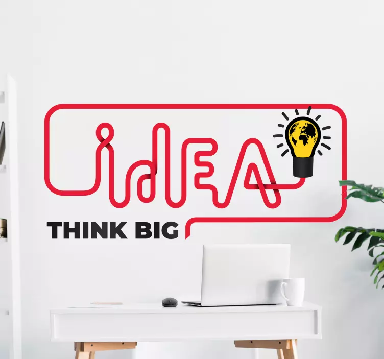 σκεφτείτε αυτοκόλλητο γραφείου με μεγάλη λάμπα - TenStickers