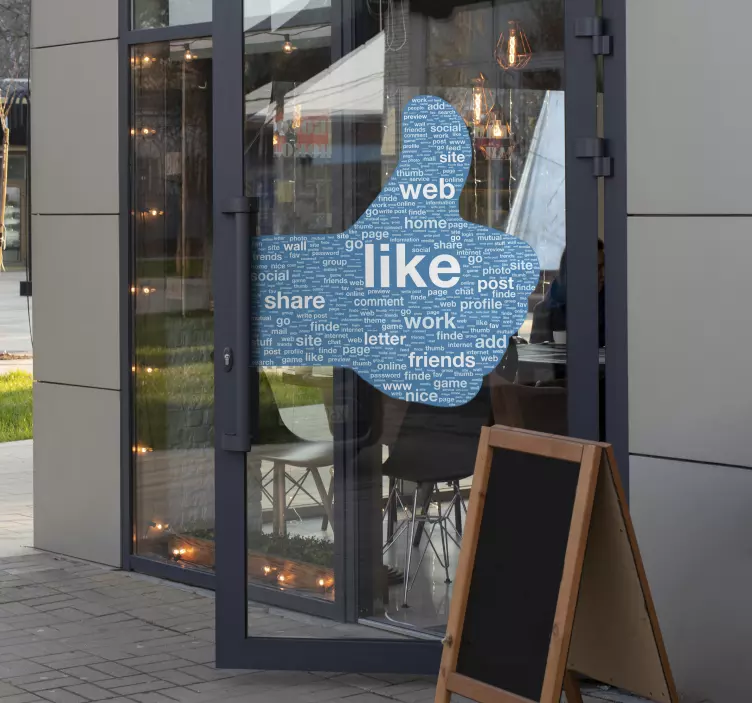 Thum up online decal πολυμέσων - TenStickers