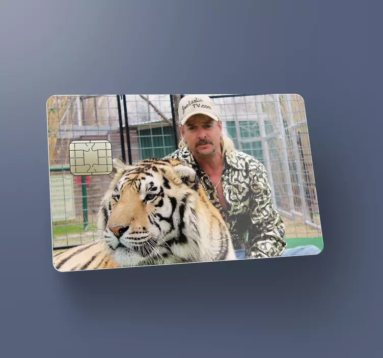 αυτοκόλλητο tiger king three card - TenStickers
