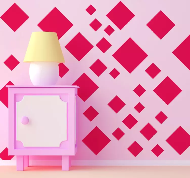 αυτοκόλλητο με κεκλιμένα τετράγωνα - TenStickers