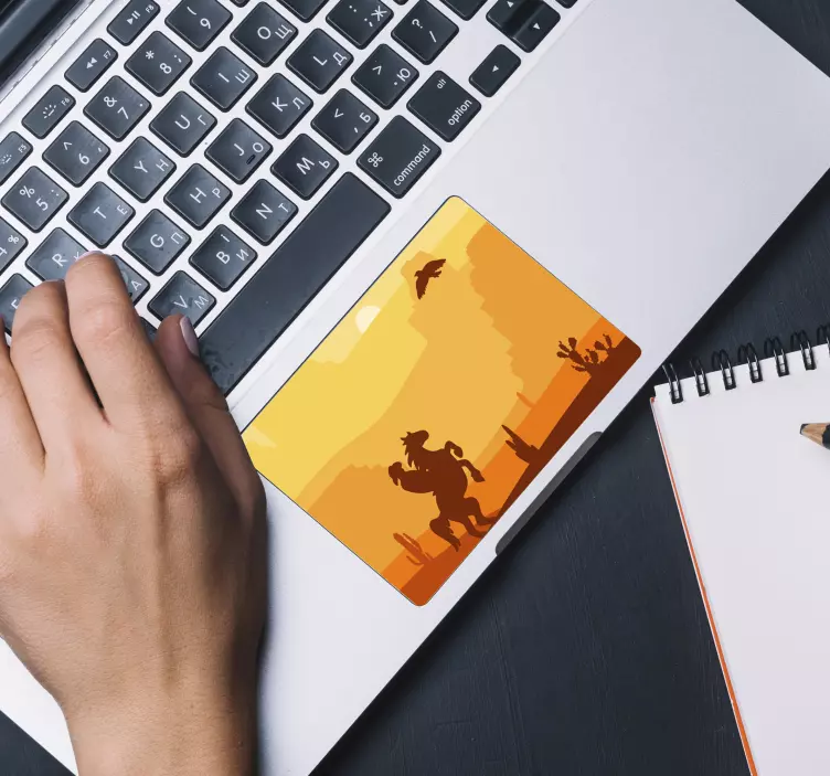 Αυτοκόλλητο επιφάνειας αφής ηλιοβασίλεμα στην έρημο - TenStickers