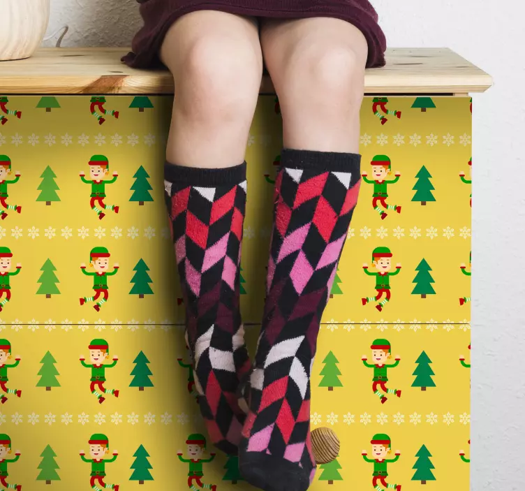 αυτοκόλλητο χριστουγεννιάτικο παιχνίδι ξωτικά - TenStickers