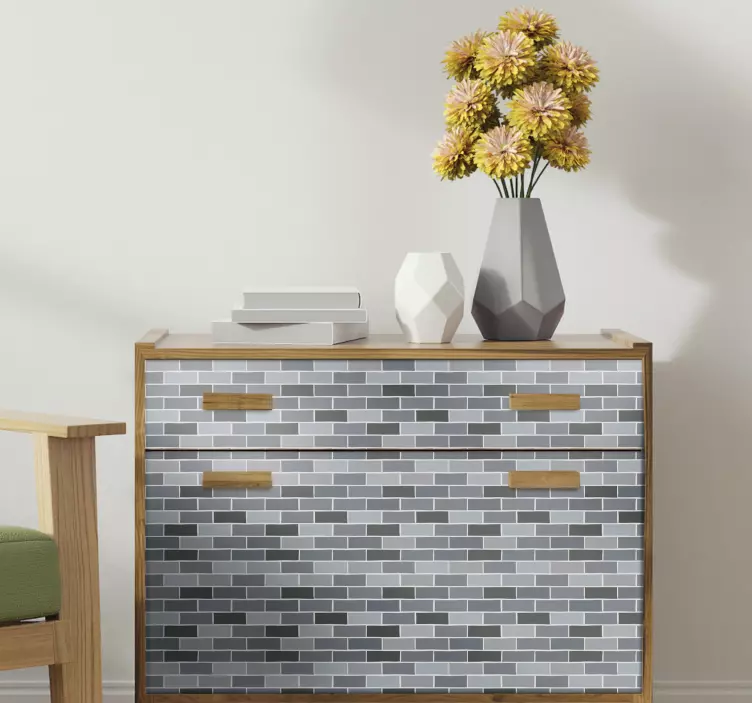 αυτοκόλλητο επίπλων από τούβλα traslucid - TenStickers