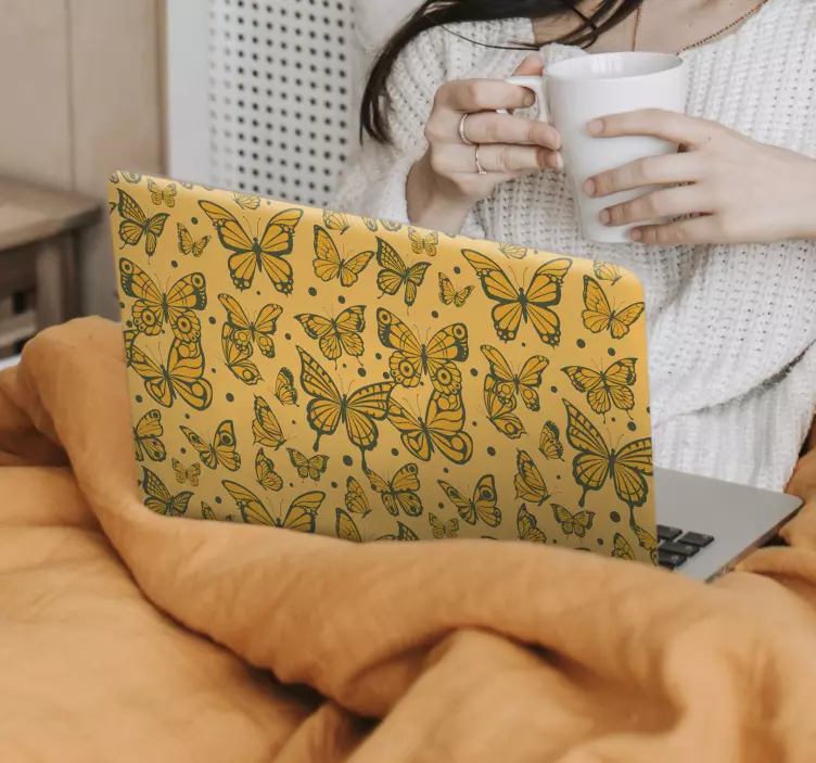 μοντέρνα πεταλούδες μοτίβο δέρματα φορητού υπολογιστή - TenStickers