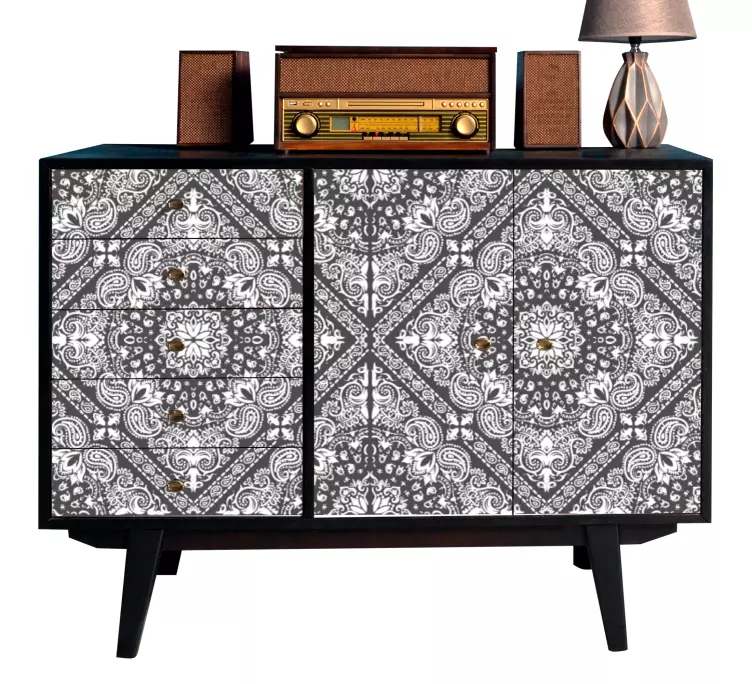 τρίγωνο μαύρο μπαντάνα έπιπλα - TenStickers