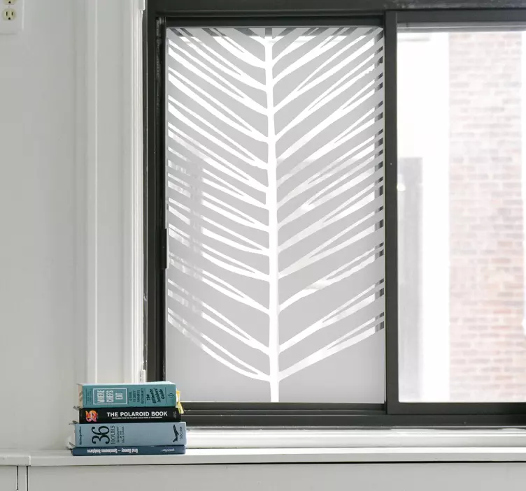 αυτοκόλλητο παράθυρο τροπικών φύλλων - TenStickers