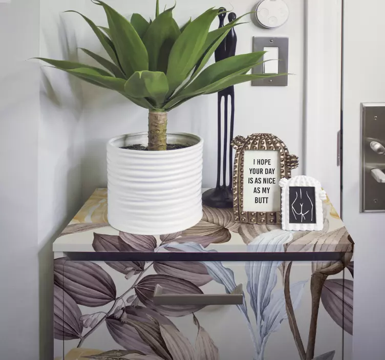 Αυτοκόλλητο με έπιπλα τροπικά φυτά xxl - TenStickers