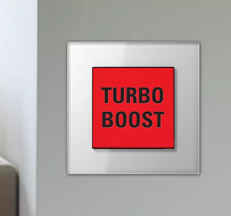 Turbo boost φως διακόπτη decal - TenStickers
