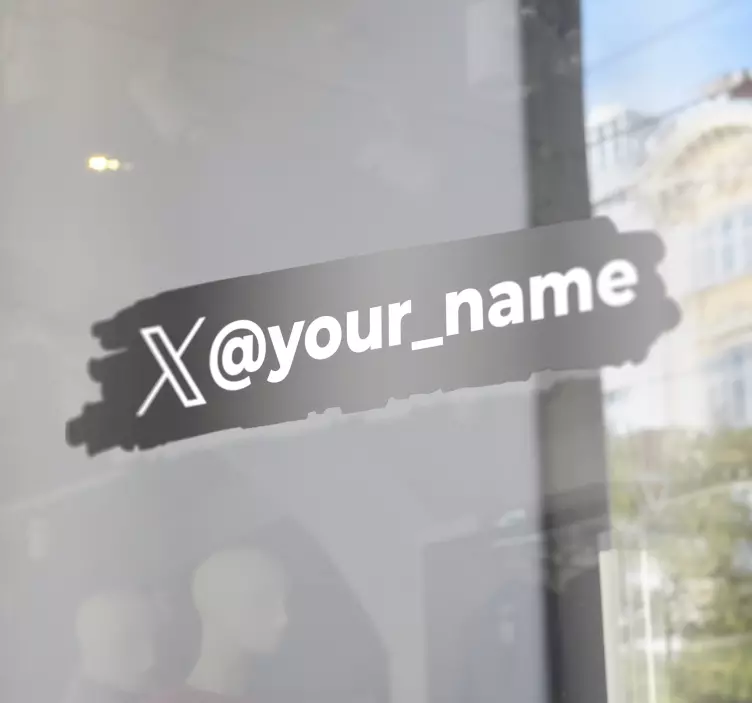 αυτοκόλλητο πρόσοψη καταστήματος Το σύμβολο του Twitter - TenStickers