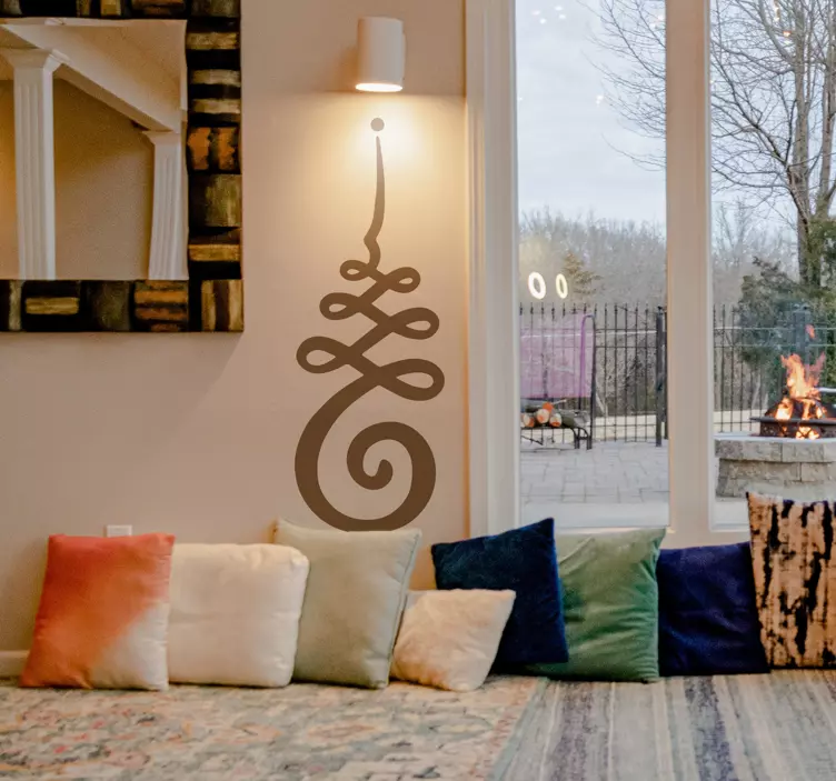 αυτοκόλλητο ταπετσαρίας σύμβολο unalome - TenStickers