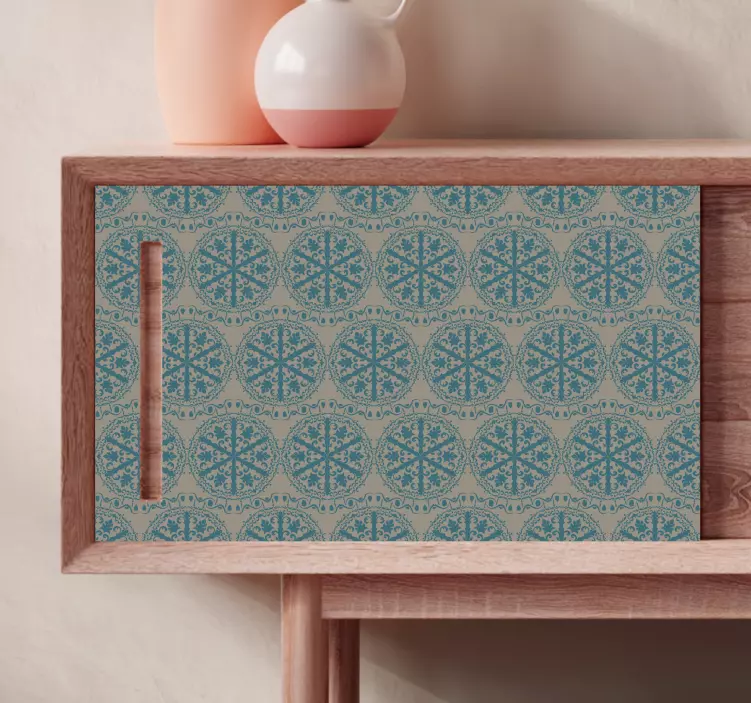 μοναδικό αυτοκόλλητο επίπλων με μπλε και γκρι μοτίβο - TenStickers