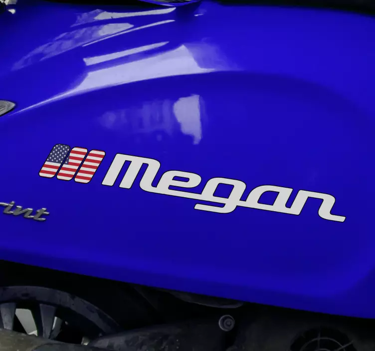 σημαία των Ηνωμένων Πολιτειών και custom name - TenStickers