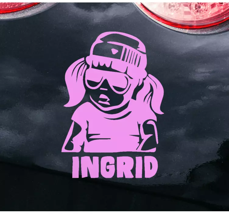 αυτοκόλλητο αστικό κοριτσάκι μωρό επί του σκάφους - TenStickers