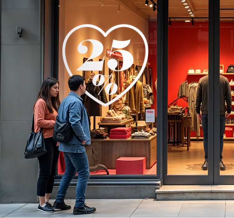 Αυτοκόλλητο Αγίου Βαλεντίνου έκπτωση καρδιάς - TenStickers