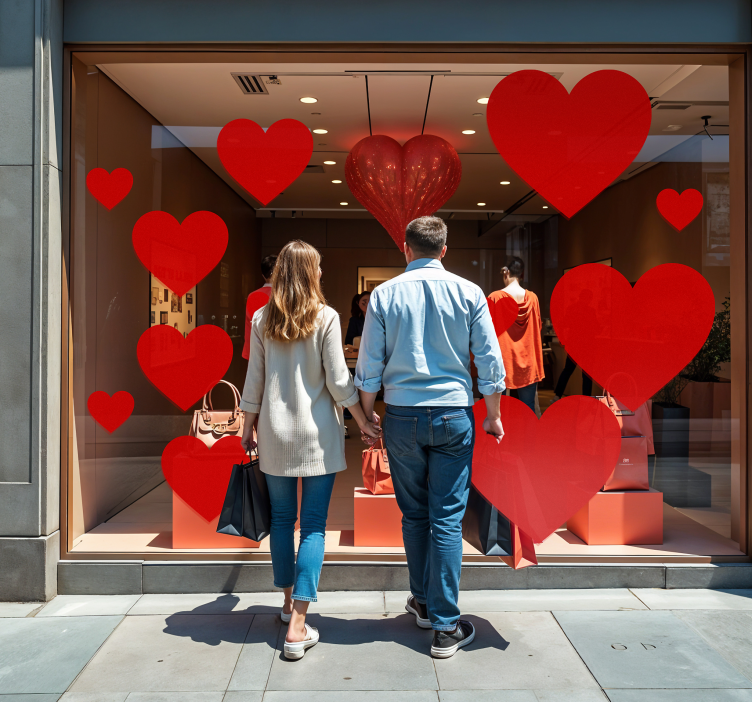 Αυτοκόλλητο Αγίου Βαλεντίνου πακέτο καρδιάς - TenStickers