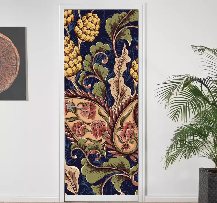 βικτοριανό μοτίβο πόρτας decal - TenStickers