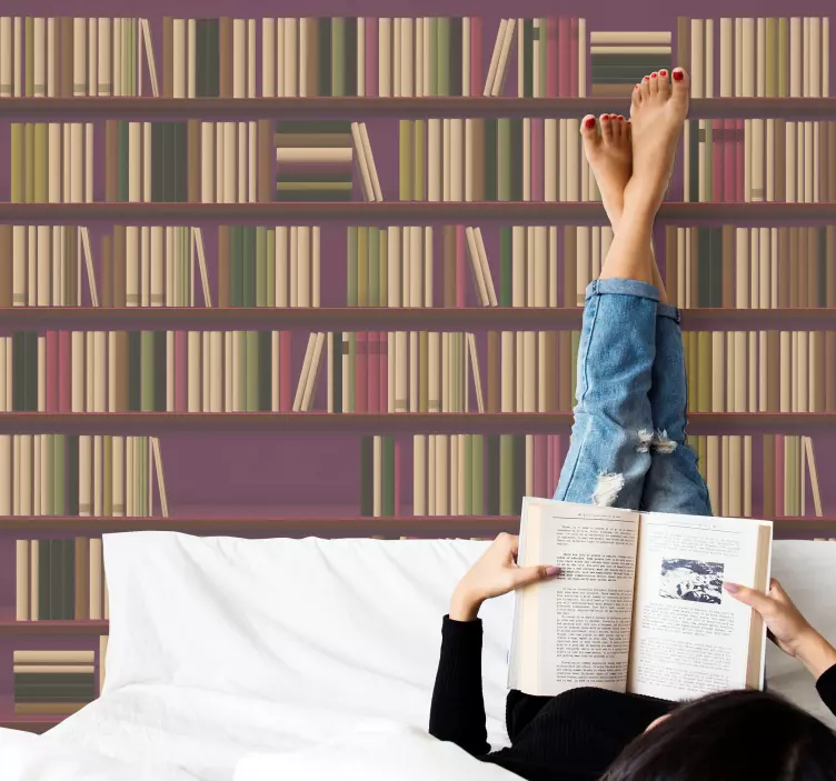 Vintage βιβλιοθήκη vintage αυτοκόλλητα - TenStickers