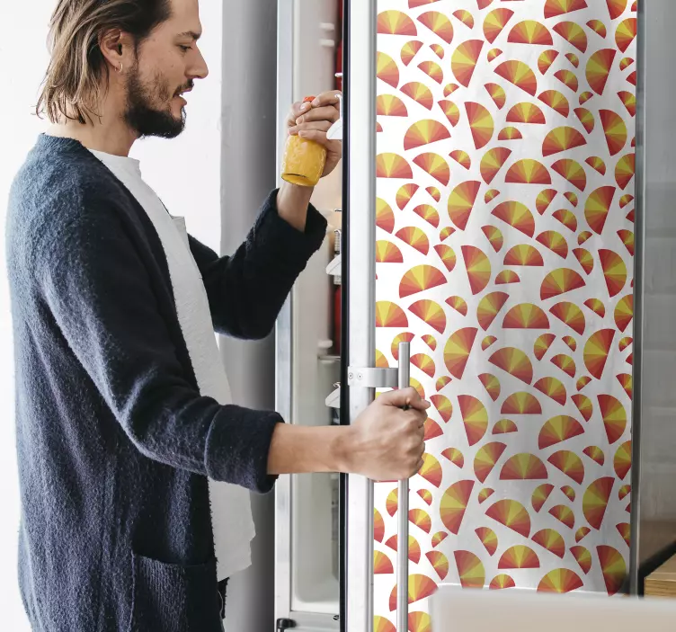 αυτοκόλλητο vintage ψυγείο ηλιοβασίλεμα - TenStickers