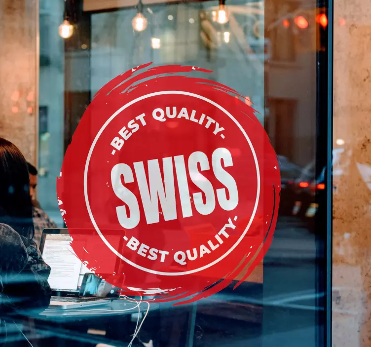 αυτοκόλλητο laptop vintage Ελβετία γραμματόσημα - TenStickers