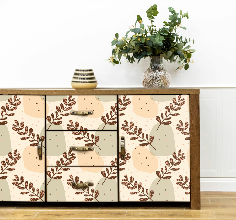 Αυτοκόλλητα φυτών αισθητικά παστέλ ράμας - TenStickers