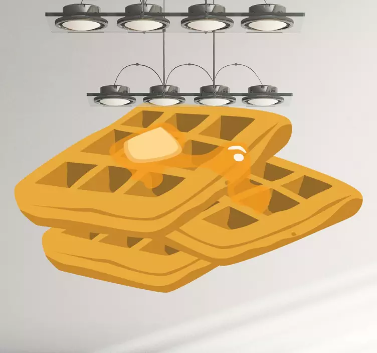 αυτοκόλλητο επιδόρπιο βάφλες - TenStickers