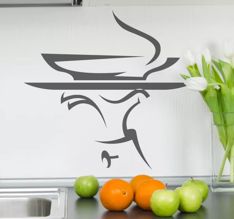 αυτοκόλλητο δίσκος σερβιτόρου 4 - TenStickers