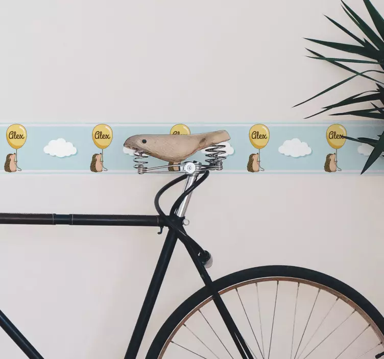 Αυτοκόλλητο περίγραμμα χαριτωμένα μπαλόνια σκαντζόχοιρου - TenStickers