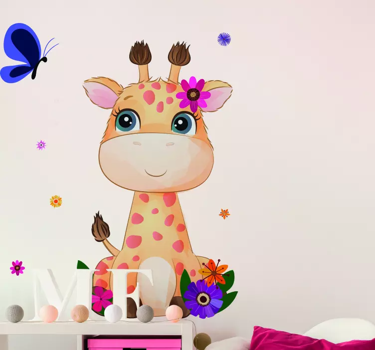 Αυτοκόλλητη χαριτωμένος χαρακτήρας καμηλοπάρδαλης - TenStickers