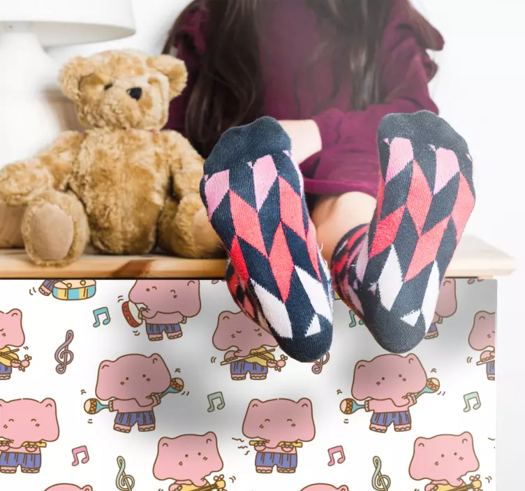 Αυτοκόλλητο για παιδιά με Μουσικούς Κινούμενους Χαρακτήρες - TenStickers