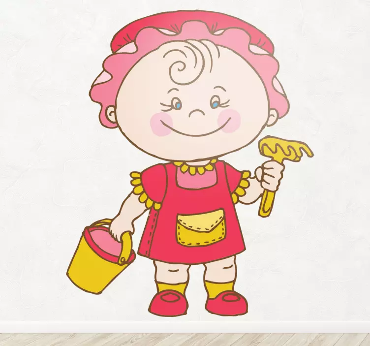 Αυτοκόλλητο για παιδιά παιχνιδιάρικο παιδί ζωγράφος - TenStickers