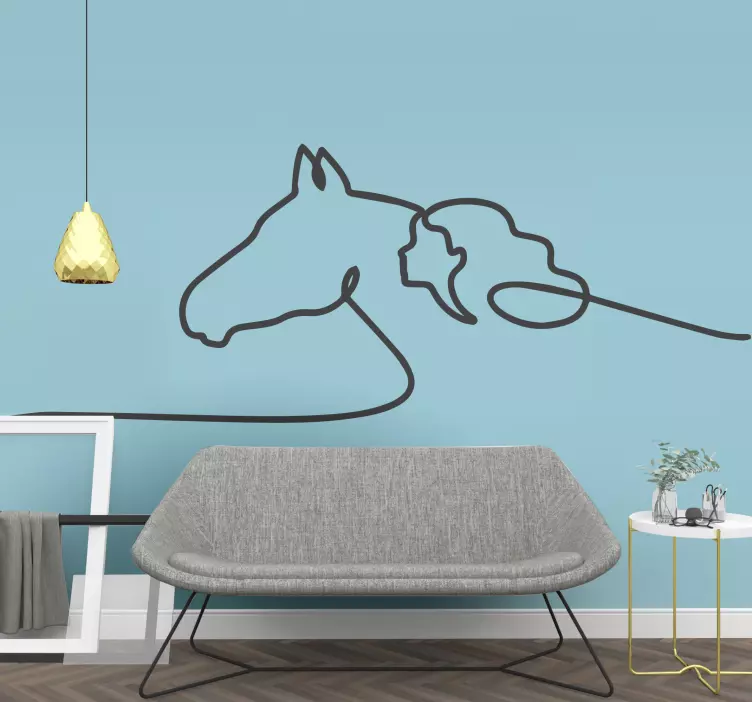 Αυτοκόλλητο άγριο ζώο σχεδιασμός σιλουέτας αλόγου - TenStickers
