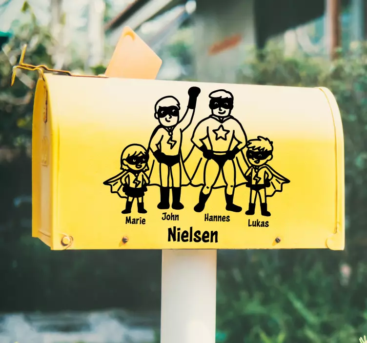 Αυτοκόλλητα τοίχου ζώα της ζούγκλας Σούπερ ήρωες οικογένεια - TenStickers